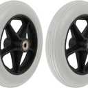 8 Inch Wheelchair Wheels, 2Pcs Wheelchair Front Wheels Rollator Walker Anti Slip Replacement Casters Rollers Tire, Universal Wheelchair Replacement Wheel Accessories