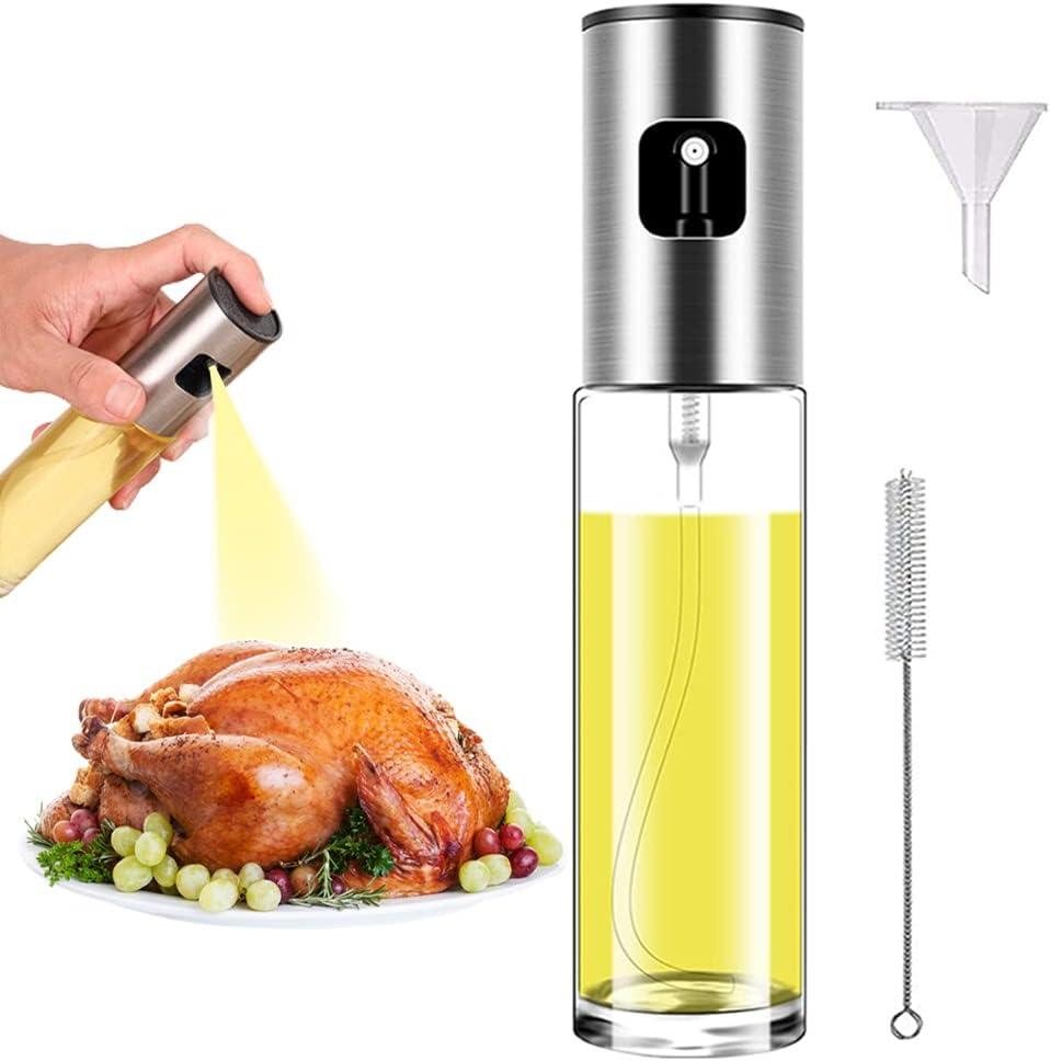 Oil Sprayer for Cooking Olive Oil Sprayer Mister for Air Fryer Vegetable Vinegar Oil Portable Mini Kitchen Gadgets for Baking,Salad,Grilling,BBQ,Roasting(1 Pack)