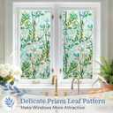 DOWELL Stained Glass Window Privacy Film, Rainbow Film, Prism Leaf | Decorative Prism Effect, Privacy Shield, UV Block Heat Control, No Glue, Easy to Apply, for Home, Office, 23.6" x 78.7"