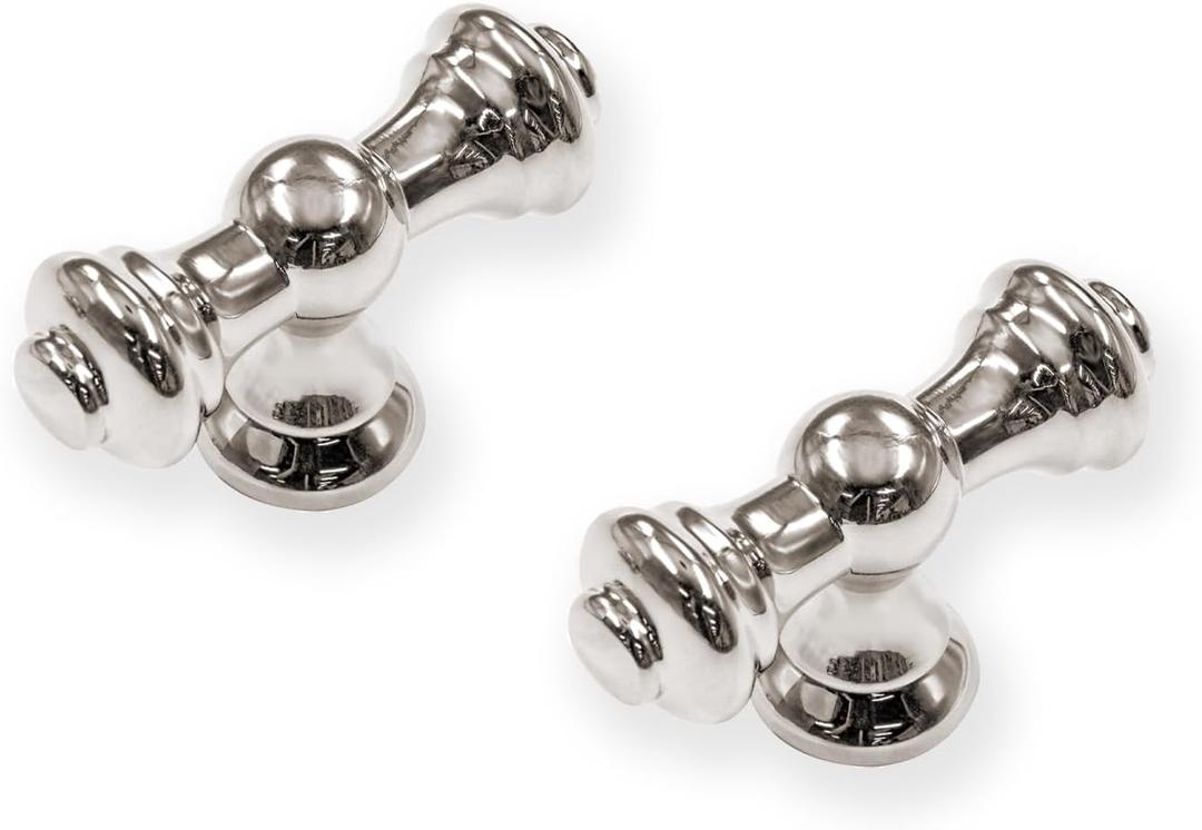 khtumeware 10 Pack Polished Nickel Cabinet Knobs Round Drawer Knobs Kitchen Cabinet Hardware Zinc Mushrooms Knobs for Dresser Drawers.