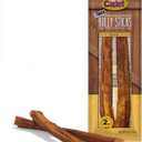 Cadet Bully Sticks for Large Dogs, All-Natural Beef Pizzle, Rawhide-Free Long-Lasting Dog Chews for Aggressive Chewers, Extra-Thick, 2 Count (EXP 03/27/27)