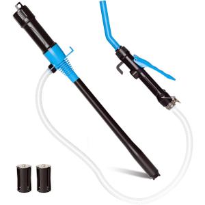 XWJNE Portable Transfer Pump Battery Operated Electric Siphon Pump 2.2 GPM Flow for Gas, Fuel, Diesel, Water Transfer Oil Extractor Hand Fuel Transfer Pump, Blue