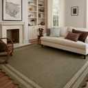 Loloi Chris Loves Julia Scottie Collection SCO-01 Olive/Pebble 2'-3" x 3'-9", .87" Pile Height, Runner Rug