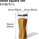 OXO Good Grips POP Container - Airtight Food Storage - Small Square Tall 2.3 Qt Ideal for spaghetti, linguini and lasagna