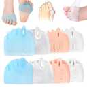 4 Pairs Silicone Toe Separators for Women,Bunion Corrector Cushion Silicone Toe Separators for Women & Men