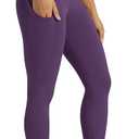 ODODOS Women's High Waisted Yoga Leggings with Pockets, Tummy Control Non See Through Workout Athletic Running Yoga Pants, S