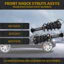 Dasbecan 2Pcs Front Struts Shock Absorber Assembly W/Magnetic Spring Compatible with 2015-2020 Cadillac Escalade Chevy Suburban Tahoe GMC Yukon XL Sierra 1500 Replace# 84977478 580-1032