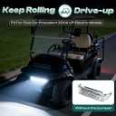 DRIVE UP Club Car LED Headlight Bar for Club Car Precedent 2004-Up with Front Head Light Electric and Gas Golf Carts, 12V Golf Cart Front Replace Head Light Bar Replaces OEM 102524801, 1025248-01