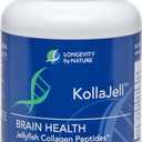 Longevity by Nature, KollaJell Collagen Peptides Brain Supplement, Memory Pills and Focus Supplement for Brain Health and Cognitive Support, 60 Capsules
