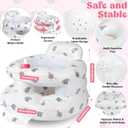 Inflatable Baby Seat for 3-36 Months, Baby Seats for Infants for Sitting Up with Back Support Built in Air Pump, Surround Sit Me Up Floor Seat for Baby Chair for Learning Sit, Feeding (Elephant)