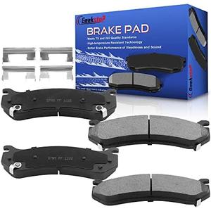 Set of 4 Front Ceramic Brake Pads for 1999-2006 Chevy Silverado 1500/GMC Sierra 1500, 2000-2006 Suburban 1500/Yukon XL 1500, 2001-2006 Chevy Tahoe/Yukon XL, 2002-2006 Cadillac Escalade