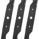 187256 Medium Lift Blades for 54" Deck, 187254 Lawn Mower Blades Compatible with Hus-qvarna GTH26K54T MZ5424S RZ5424 AYP Pou-lan Craftsman Lawn Mower, Replaces 21546235, 532187254, 532187256, 3 Pack