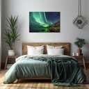 YIOZHAOFH Northern Lights Wall Art for Living Room Framed Alaska Picture Wall Decor Nature Canvas Print 16X24 Posters Scenery Framed Artwork for Home Office