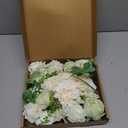 Artificial Flower Combination Box Set Artificial Flower Loose Leaves and Stems DIY Wedding Center Bouquet Bride Wedding Baby ShowerWhite