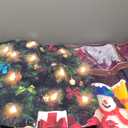 LYCGS 8X8FT Christmas Backdrop Santa Claus Photo Background Winter Snow Xmas Wooden Window Moon Christmas Tree Gifts, Photography Background, New Year Party Decorations Banner X-68