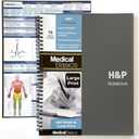 H&P notebook Plus 8.5"x10" (Large Print) - Medical History and Physical notebook, 70 medical templates with perforations