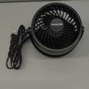 Gaiatop Desk Fan, 5-Inch Portable Electric Table Desktop Air Circulator Fans, Small but Powerful with 3 Speed 360 Adjustable Tilt for Cooling Home Dorm Office Bedroom Bathroom Kitchen, Black
