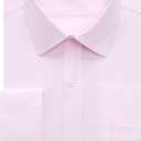 J.VER Men's French Cuff Dress Shirts Regular Fit Long Sleeve Spread Collar Metal Cufflink (Pink)