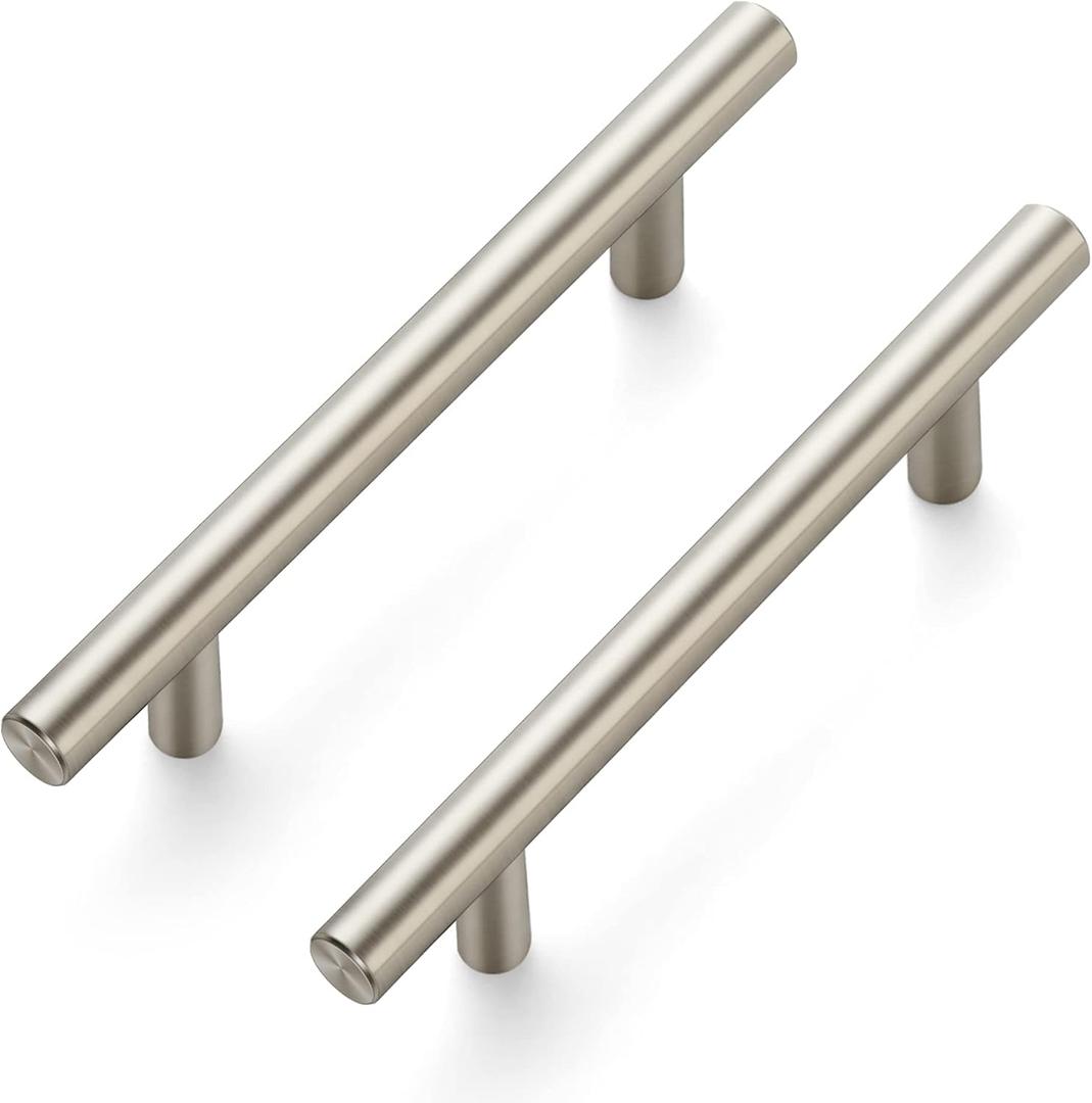 Ravinte 20 Pack | 6'' Cabinet Pulls Satin Nickel Stainless Steel Kitchen Drawer Pulls Cupboard Pulls Brushed Nickel Cabinet Handles 6Length with 3.75 Hole Center