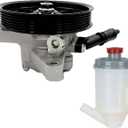Power Steering Pump with Pulley Reservoir fit for 2005-2008 Honda Pilot 3.5L V6 (21-5441/3R219)