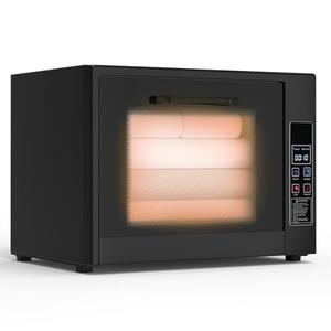 YOTAN Towel Warmer Cabinet, 25L Large Capacity Wall Mount or Countertop Towel Warmers for Bathroom, Adjustable Temperature with Timer, Stainless Steel Towel Warmer for Towels, Bathrobes Black