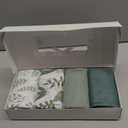 Yoofoss Muslin Swaddle Blankets, Organic Baby Blankets, 47 x 47 Inches Receiving Blanket for Baby Boys and Girls, Baby Essentials for Newborns Soft Breathable (Green & Leaves)