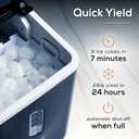 Igloo Handled Portable Ice Maker with Scoop - Ice Maker with LED Control Panel & 1 Quart Water Tank - Ice Cube Maker Produces 26 Lbs. of Ice in 24 Hours with 9 Large or Small Cubes In 7 Minutes- Black