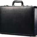 Samsonite Bonded Leather Attache, Black, One Size