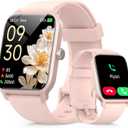 Smart Watches for Women with Alexa & Bluetooth Call,1.85" HD Screen Fitness Tracker,30-Day Battery, Heart Rate/Sleep/SpO2 Monitor,100+ Sports Modes,2ATM Waterproof Smartwatch for Android iPhone(Pink) (small)