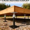 8 Pcs House Floor Jacks, 5" to 8" Adjustable Height Range House Jacks for Leveling, Floor Leveling Support, Screw Jack Post for Home Leveling, Basement, Porches, Roof Beams and Decks