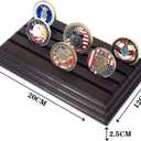 Glamtune 4 Row Challenge Coin Holder, Military Coin Display Stand