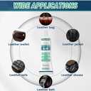 2 x Leather Glue Adhesive- Repair Purses, Shoes Car Seats & Sofa - Adheres Leather to Different Materials