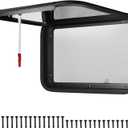 RV Exit Window Replacement, 36" W x 22" H Camper RV Emergency Window for Cargo Trailer Camper Van Truck with Net Screen&Trim Ring for 1" or 1-1/2" Wall Thickness,DOT Approved