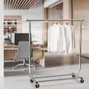 Simple Houseware Supreme Commercial Grade Clothing Garment Rack, Holds Up to 250 lbs, 50 to 75 Inches Extendable Rod, Chrome
