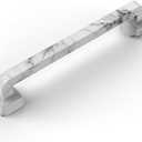 9BUILD 10 Pack 5 inch Cabinet Handles White Marble Cabinet Pulls Kitchen Handles for Cabinets Dresser Pulls Zinc Alloy Cabinet Handle Cabinet Hardware