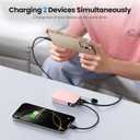 Mini Portable Charger, Smallest Power Bank 22.5W 10000mAh with Dual 22.5W Outputs, LED Digital Display, PD Fast Charging for iPhone 17 16 15 14 Pro Samsung(Black) (Pink)