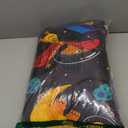 Kids Comforter Sheet Set - Soft and Breathable Bed Set Includes Quilted Comforter, Fitted Sheet, Flat Top Sheet, Pillowcase and Toddler Pillowcase - 4 Pieces Toddler Bedding Set Navy Space Dinosaur