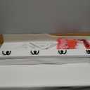 AMBIRD Wall Hooks with Shelf, 26.57 Inch Entryway Wood Coat Hooks for Wall, Coat Rack Wall Mount with 5 Dual Hooks 3 Key Hooks Mail Organizer and Key Rack Holder (White)