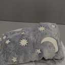 SP HOME GOODS Glow in The Dark Throw Blanket Gift for Girls and Kids Ages 4-14 and for Grandkids - [Grey] 50 x 60 Inches Fun, Cozy Fleece Throw Blanket