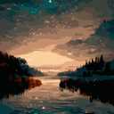 Paint by Numbers Kit for Adults Beginner,Starry Sky River Forest Paint by Number Kits Canvas Without Framed,DIY Acrylic Oil Painting Adults Paint by Numbers Kits for Home Wall Decor 16x20 Inch
