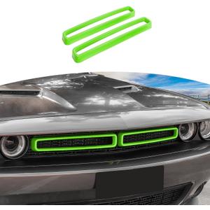 for Challenger Grille Insets Trim Cover Fit for Dodge Challenger 2015-2023 Green Exterior Accessories 2pcs
