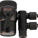 2 Way Kitchen Counter Top Water Filter Faucet Diverter Valve Aerator Splitter with Female M22 Thread and 1/4'' OD RO Tubing outlet Oil Rubbed Bronze