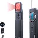 Hidden Camera Detector,Upgraded Hidden Bug and Camera Detector, Bug & GPS Tracker Detector Portable Privacy Protector for Travel/Hotel/Car, Camera Detector Spy Camera Finder with LED (Black)