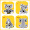 Elephant Stuffed Animals Soft Plush Toy for Baby Girls Boys,12" Grey Soft Small Stuffed Elephant Huggable Gifts for Birthday