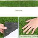 Hooqict Artificial Grass Table Runner 12 x 72 Inch Reusable Fake Grass Table Runner Green Faux Grass Table Decorations for Wedding Birthday Party Baby Shower Banquet Spring Summer Tabletop Decor