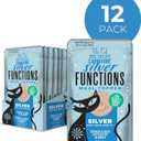 Tiki Cat Born Carnivore Functions Silver, Chicken & Duck Liver Recipe in Broth, High Protein Formulated for Senior Cat Diets, Mousse Cat Food Topper for Older Cats 11+, 1.5 oz. Pouch (12 Count)