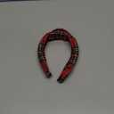 Christmas Headbands for Women Red Plaid Knotted Headband Wide Hairband Christmas Holiday Party Headband Hair Accessories Gifts for Girls