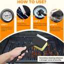 Grill Brush Bristle Free, Grill Brush with 5 Replacement Heads, Grill Cleaner Brush for Outdoor Grill, Cast Iron, Stainless Steel Grates, Grill Scraper Outdoor BBQ Grill, Dad Father Gift, Black