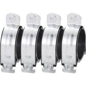 Uxcell Rubber Cushion Strut Clamp 4Pcs 2-1/2" Cushioned Clamp Strut Rigid Steel Pipe Clamp for Mounting PEX Pipe Tubing to Strut Channels Use