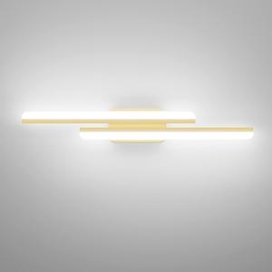 Ralbay 32" LED Gold Vanity Lights for Bathroom 36W Frosted Aluminum Modern Gold Bathroom Vanity Light Fixtures Over Mirror Modern Gold Bath Lighting 6000K White Light
